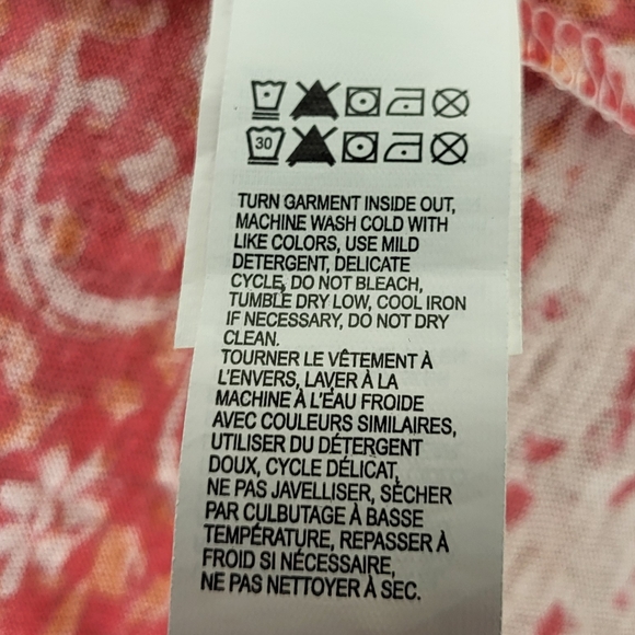 Lucky Brand Short Sleeve Zipper Back Top size Small - Picture 7 of 8